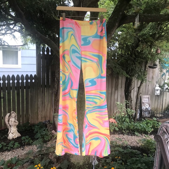 Dolls Kill Pants - *Host Pick* Dolls Kill How I See It Swirled Bell Bottom Flare Pants